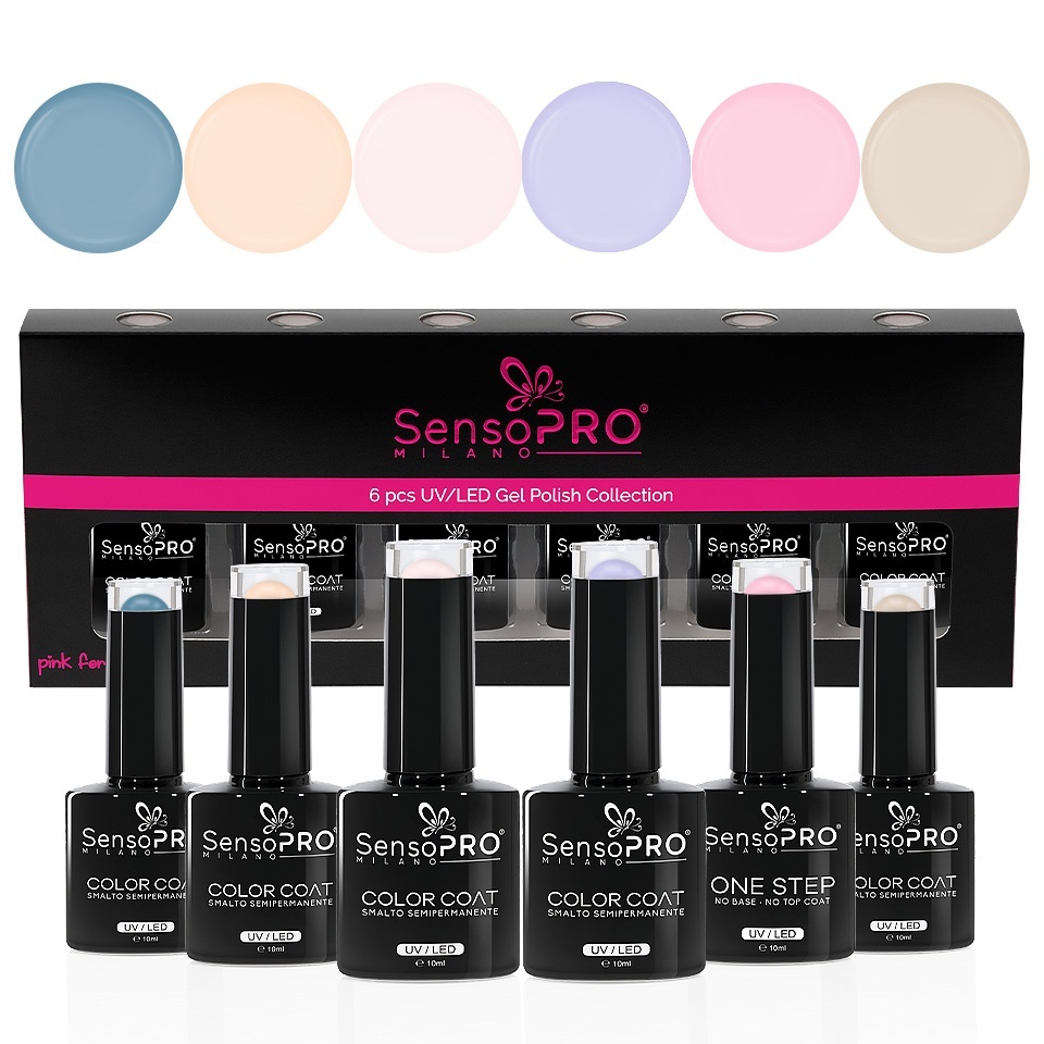 Set 6 Oje Semipermanente 10ml SensoPRO Milano, Bride Smile
