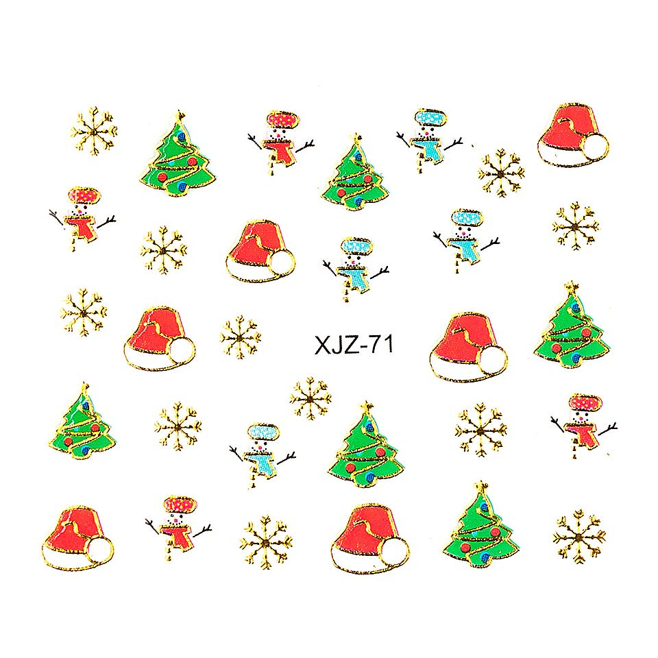 Sticker 3D Unghii LUXORISE XJZ-71, Christmas Collection kitunghii imagine noua