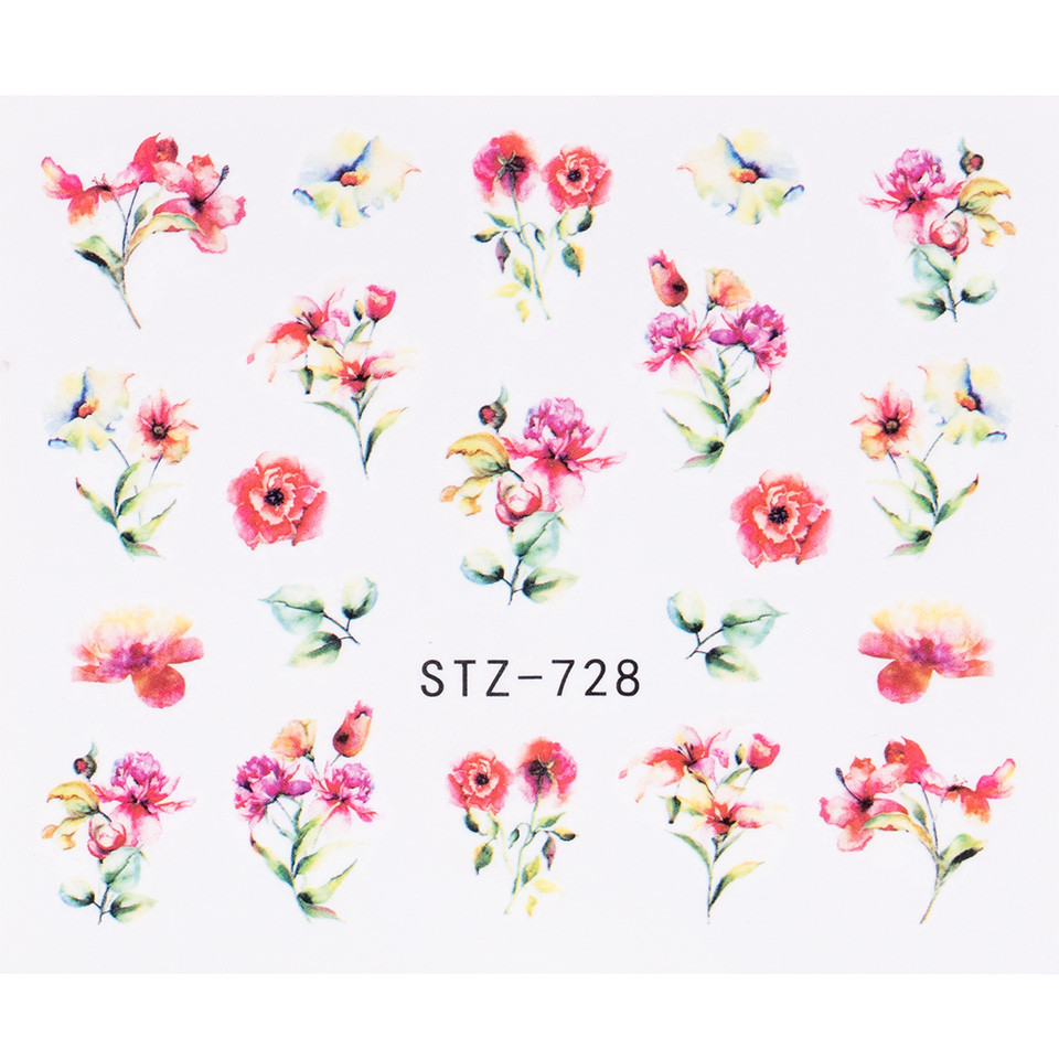 Tatuaj Unghii LUXORISE Flower List, STZ-728 kitunghii.ro Nail Art