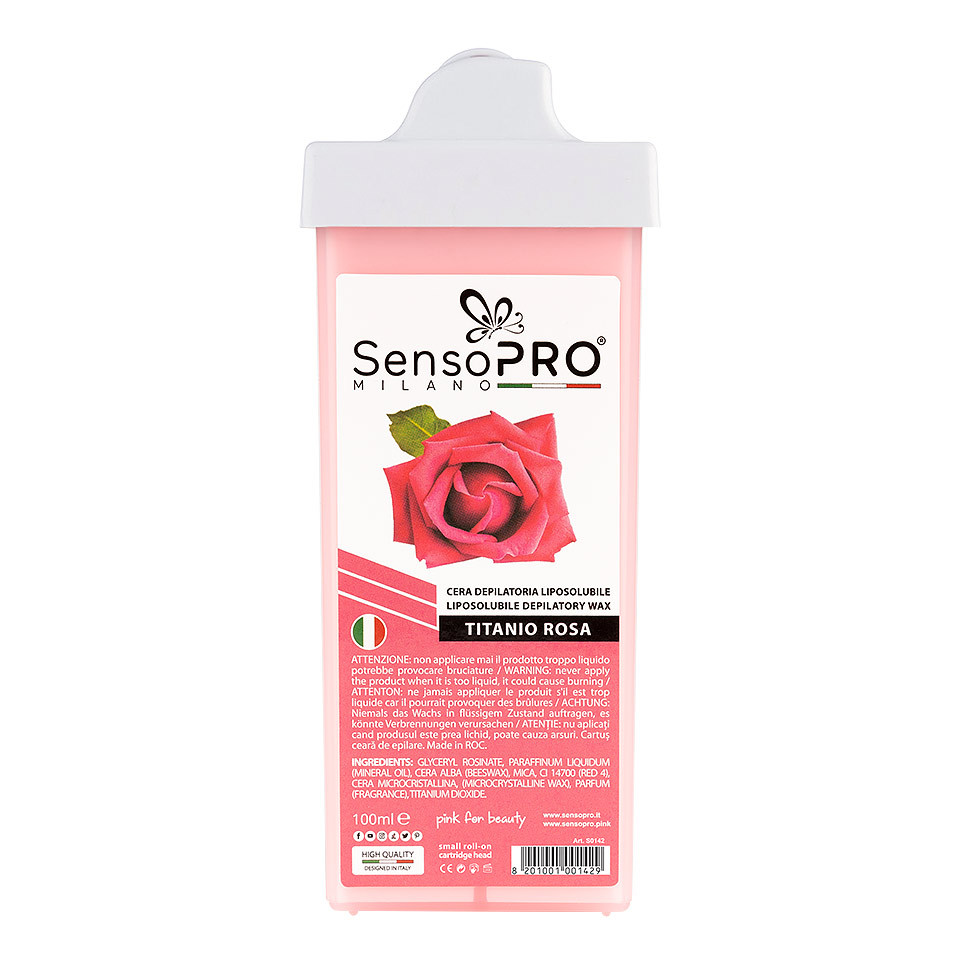 Ceara Epilat Unica Folosinta SensoPRO Italia, Rezerva Trandafir 100 ml, Aplicator Ingust