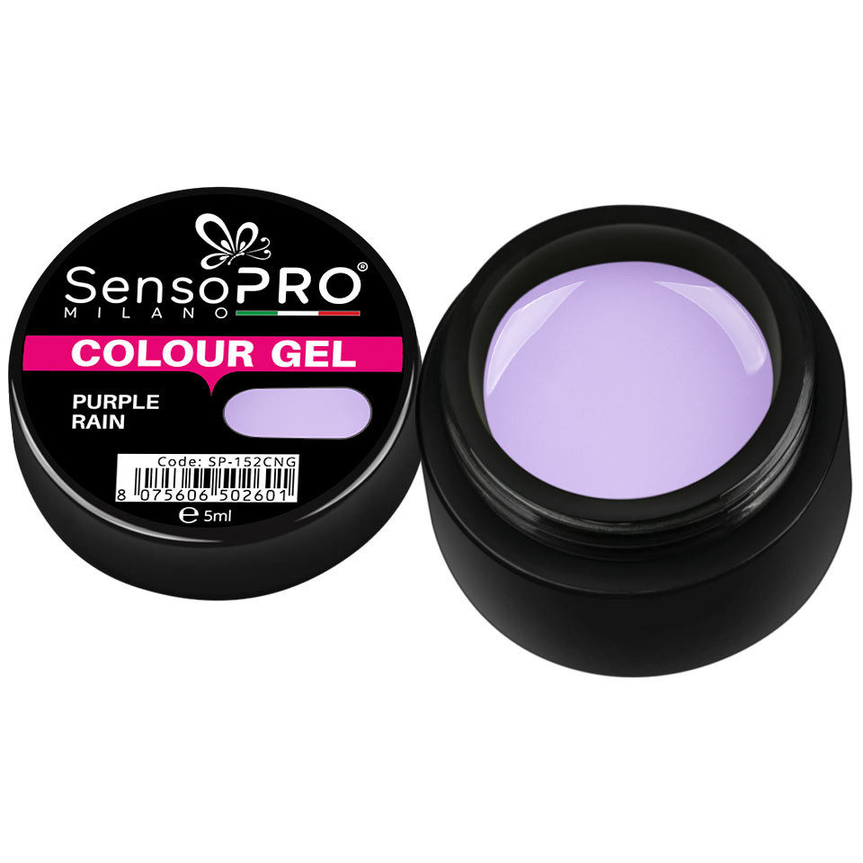 Gel UV Colorat Purple Rain 5ml, SensoPRO Milano 5ml imagine pret reduceri