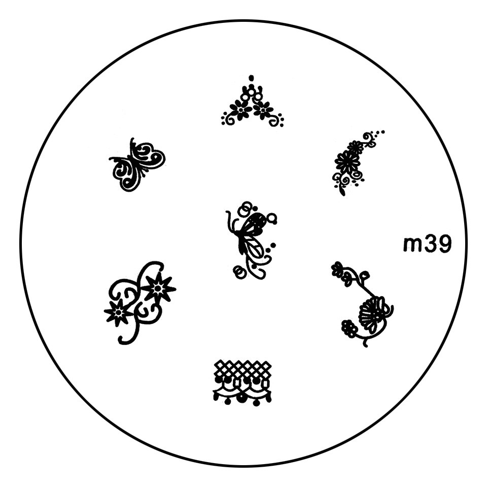 Matrita Metalica Stampila Unghii M39 – Nature Art imagine pret reduceri
