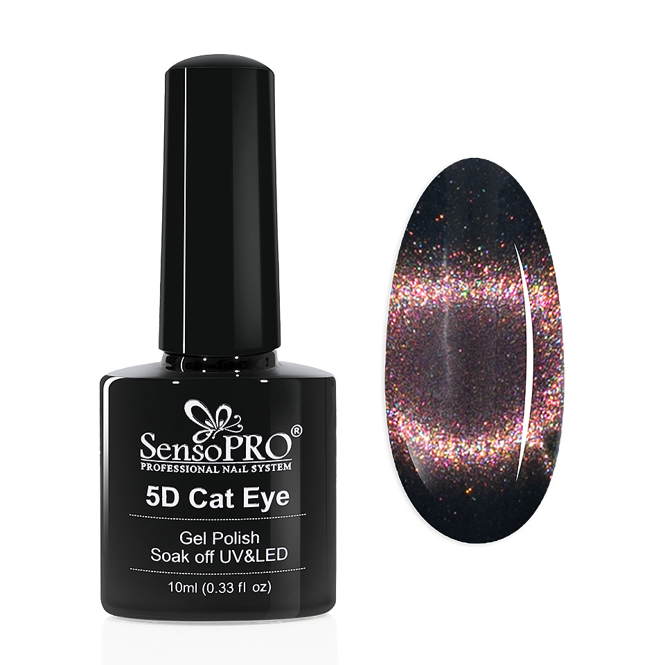 Oja Semipermanenta Cat Eye Gel 5D SensoPRO 10ml, #08 Moonlight kitunghii imagine noua