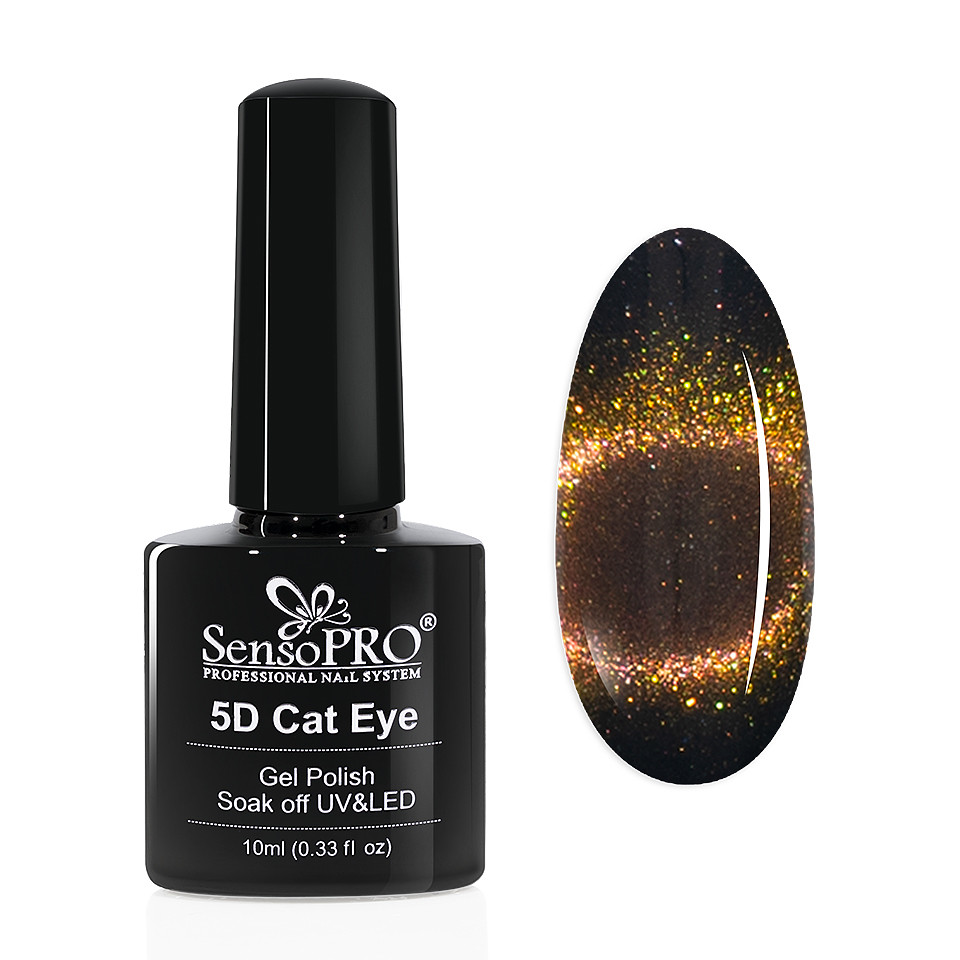 Oja Semipermanenta Cat Eye Gel 5D SensoPRO 10ml, #18 Andromeda kitunghii imagine noua