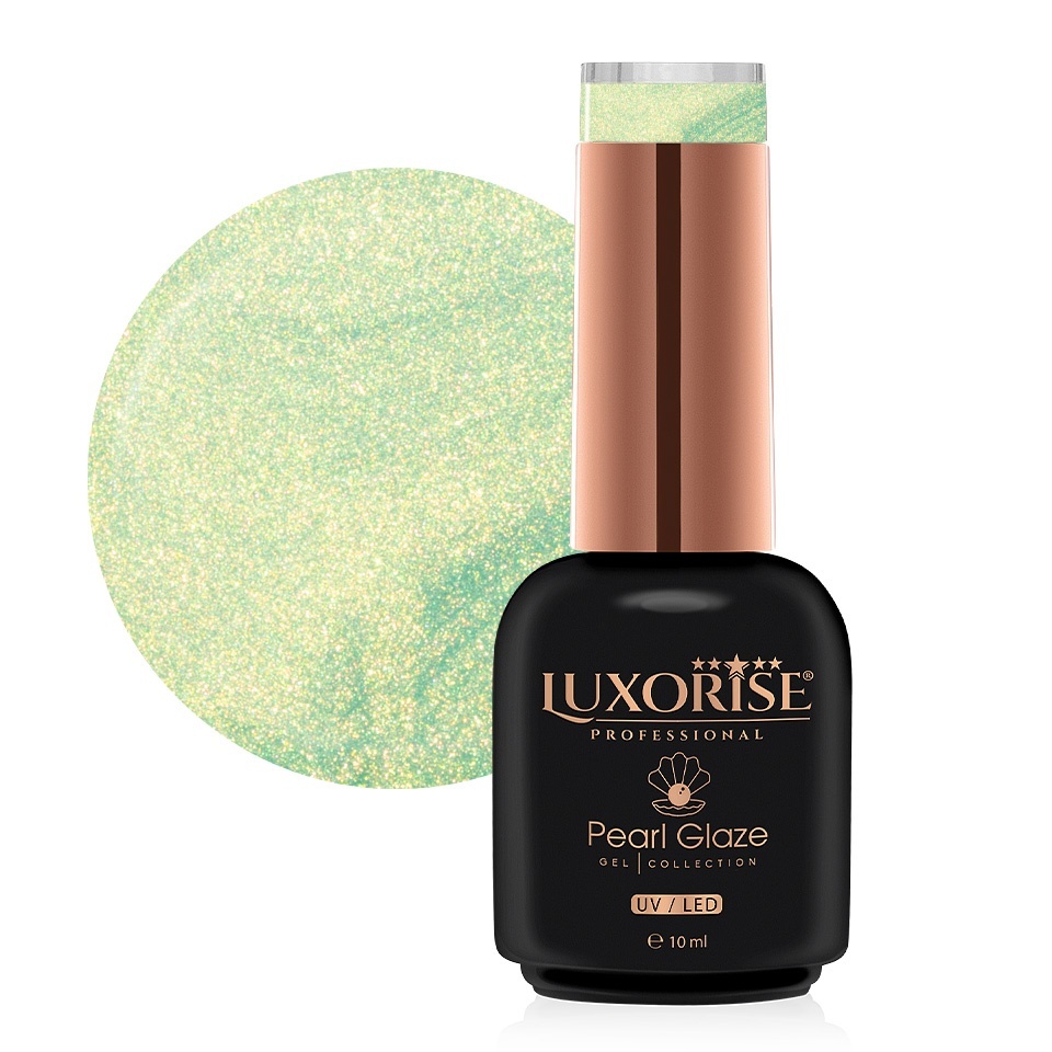 Oja Semipermanenta LUXORISE Pearl Glaze - Magic Mint, 10ml