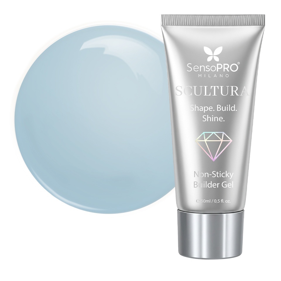 Polygel SCULTURA Non Sticky SensoPRO Milano - Milky Blue, 50ml