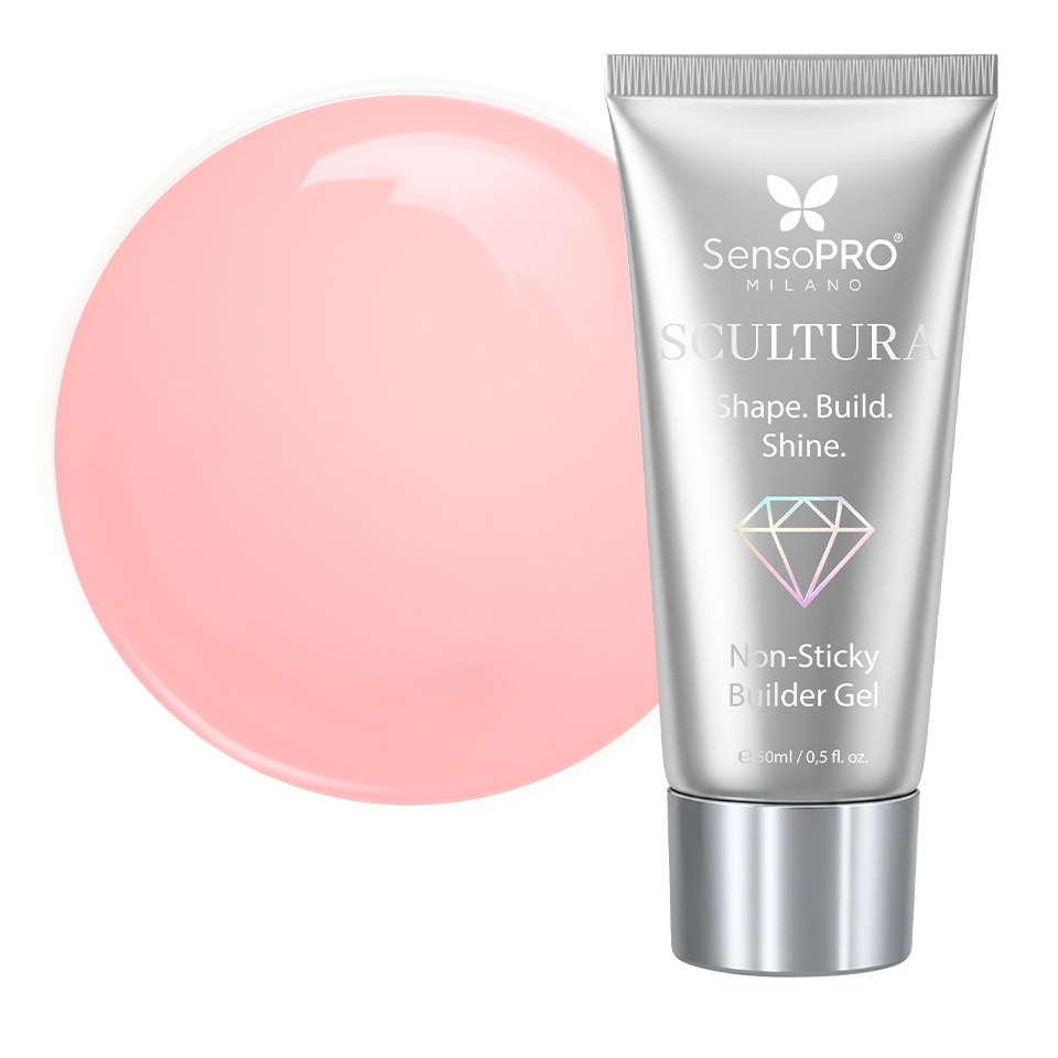 Gel de construcție SCULTURA Non Sticky SensoPRO Milano - Soft Bloom, 50ml