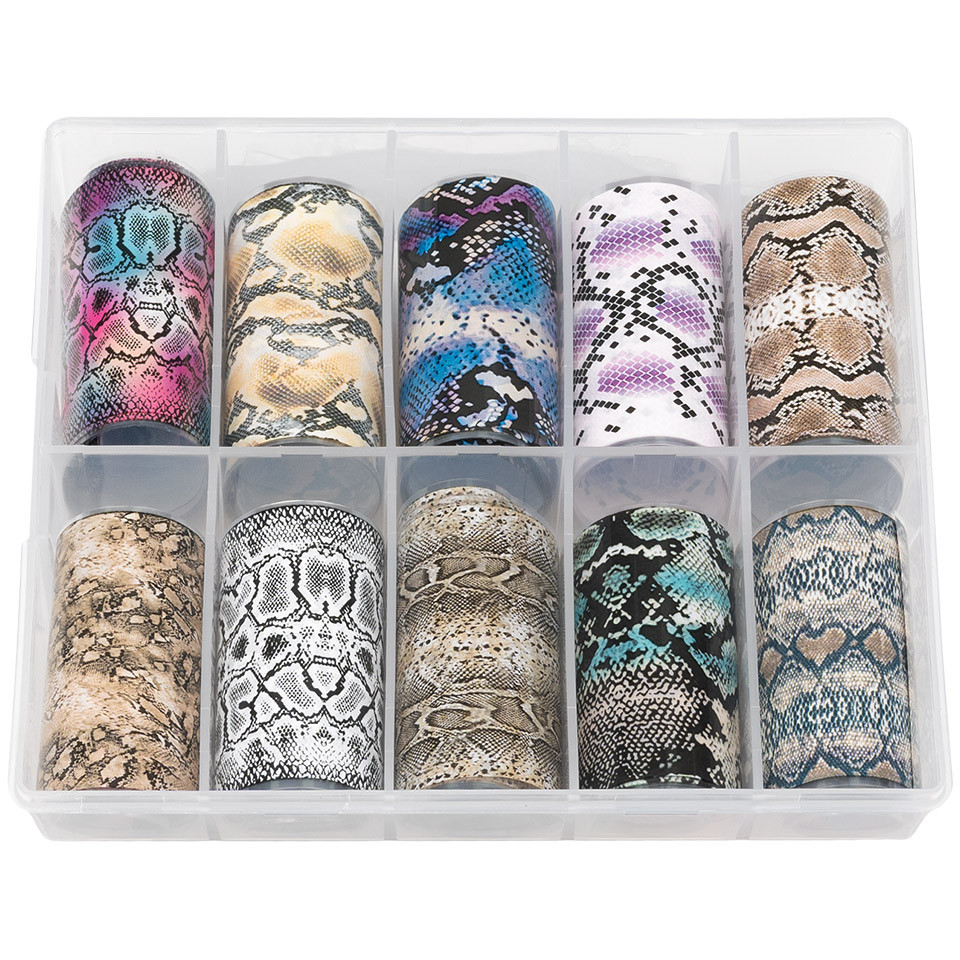 Set folii transfer luxorise snake mania, 10 buc