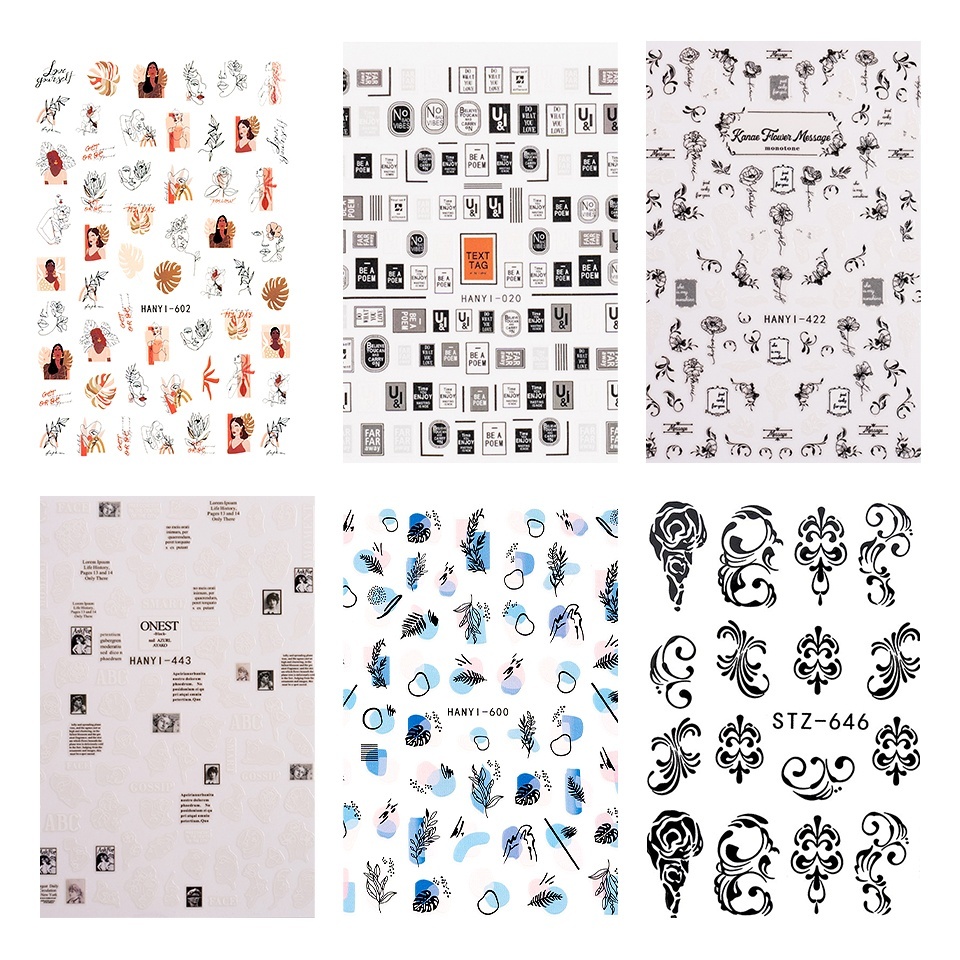 Set Nail Art Graphic Edge