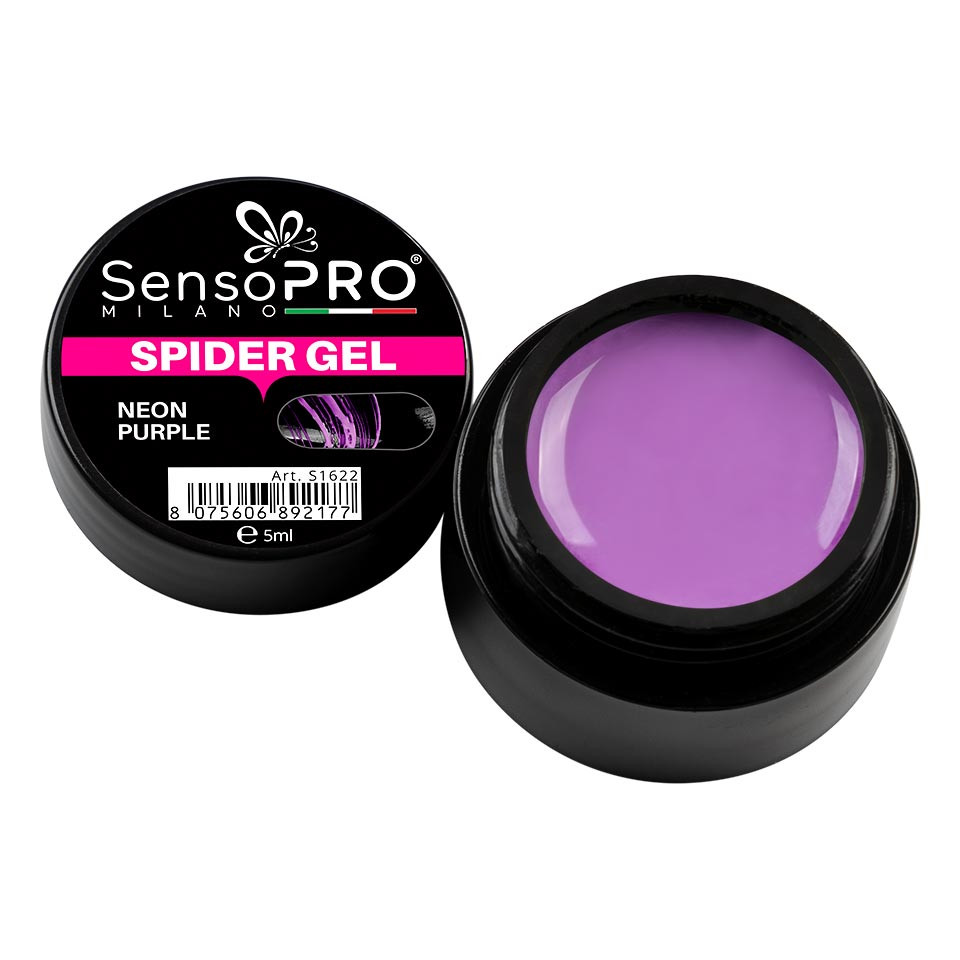 Spider Gel SensoPRO Neon Purple, 5 ml kitunghii,SensoPRO Milano,Spider,Gel,SensoPRO,Neon,Purple,Geluri