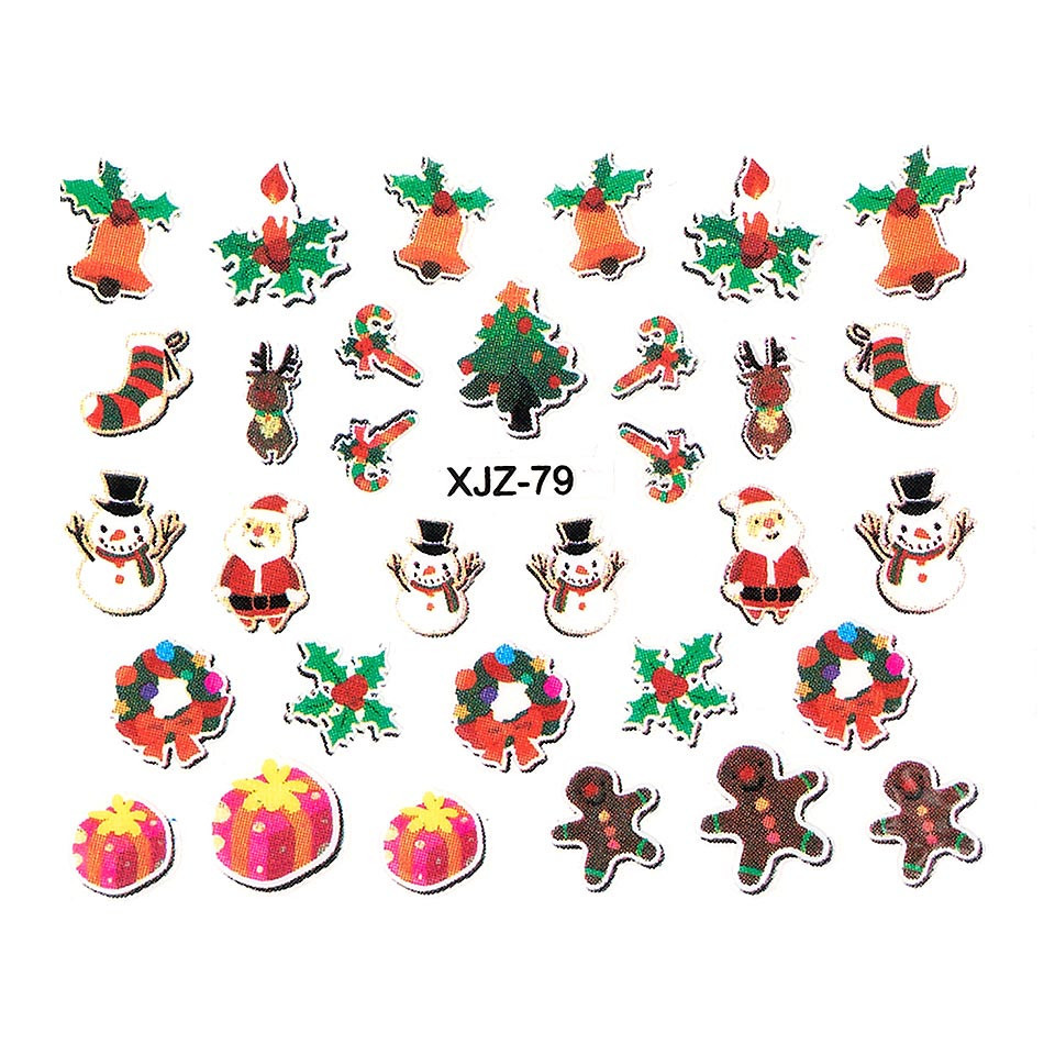Sticker 3D Unghii LUXORISE, Christmas Carol XJZ-79 kitunghii,LUXORISE Nail Art,Sticker,Unghii,LUXORISE,Christmas,Carol,XJZ-79,Nail,Art,Ornamente,Craciun