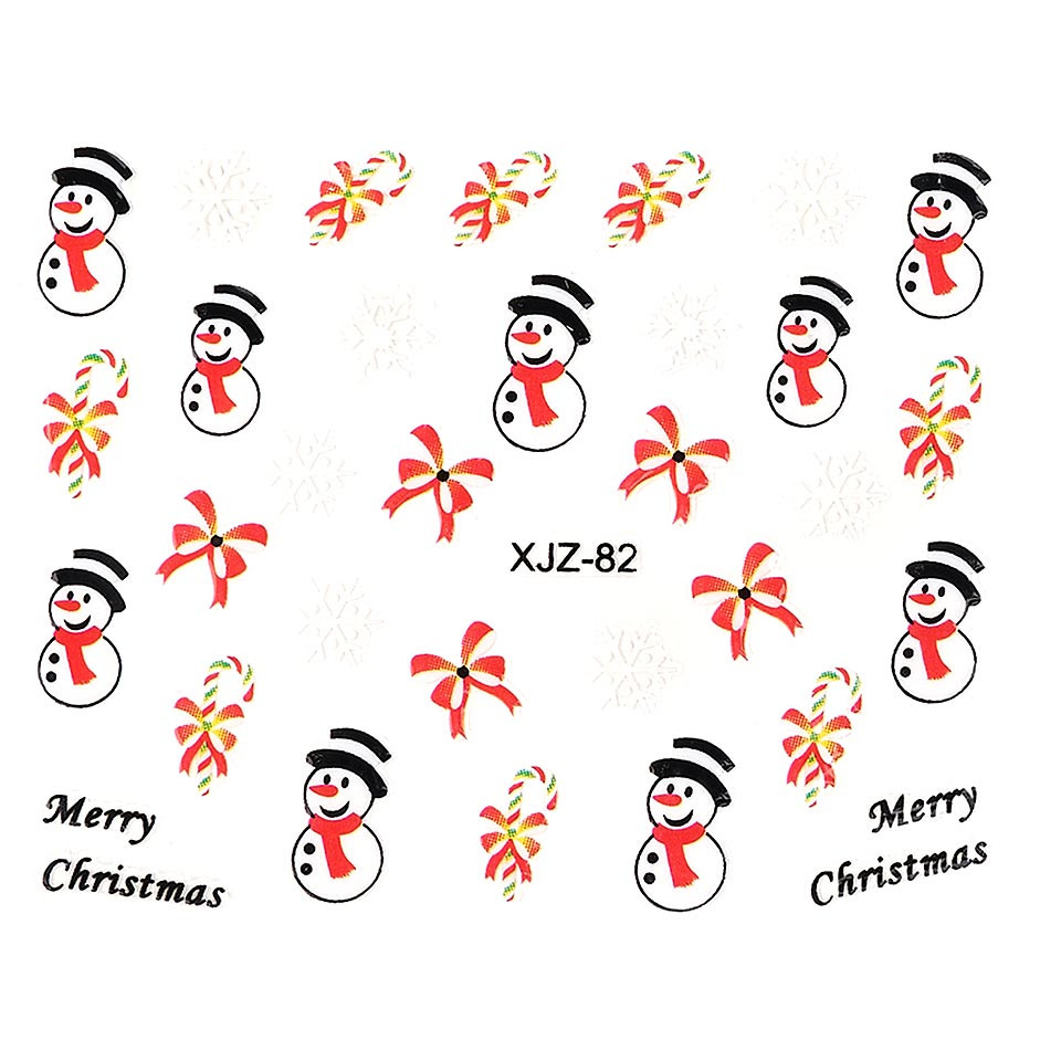 Sticker 3D Unghii LUXORISE, Christmas Snowmen XJZ-82 kitunghii.ro imagine pret reduceri