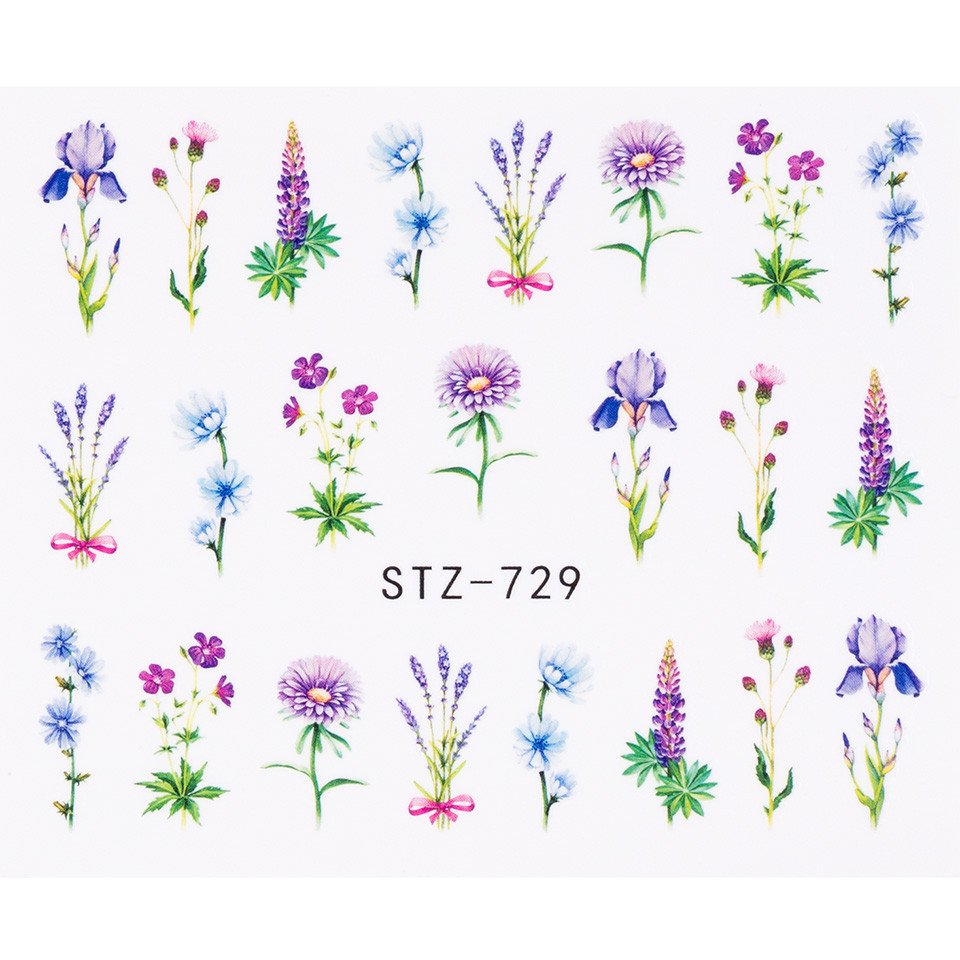Tatuaj Unghii LUXORISE Flower Night, STZ-729 Art imagine noua
