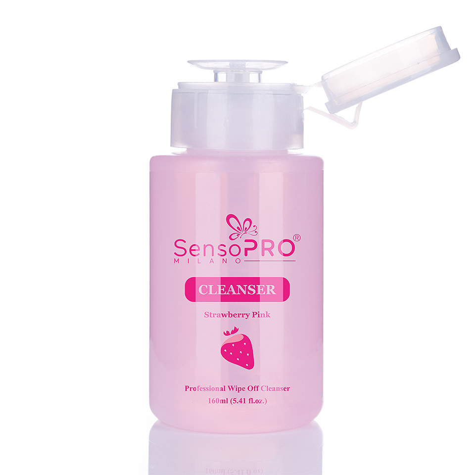 Cleanser unghii SensoPRO Milano Strawberry Cleaner – Degresant, 160 ml