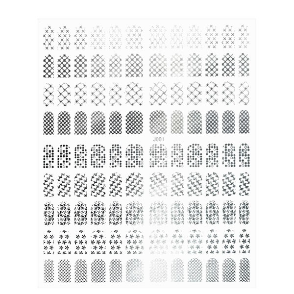 Folie Stickere unghii, model J001 – Silver kitunghii.ro imagine pret reduceri
