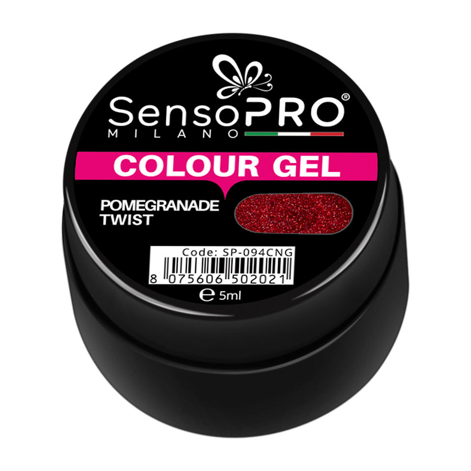 Gel UV Colorat Pomegranade Twist 5ml, SensoPRO Milano