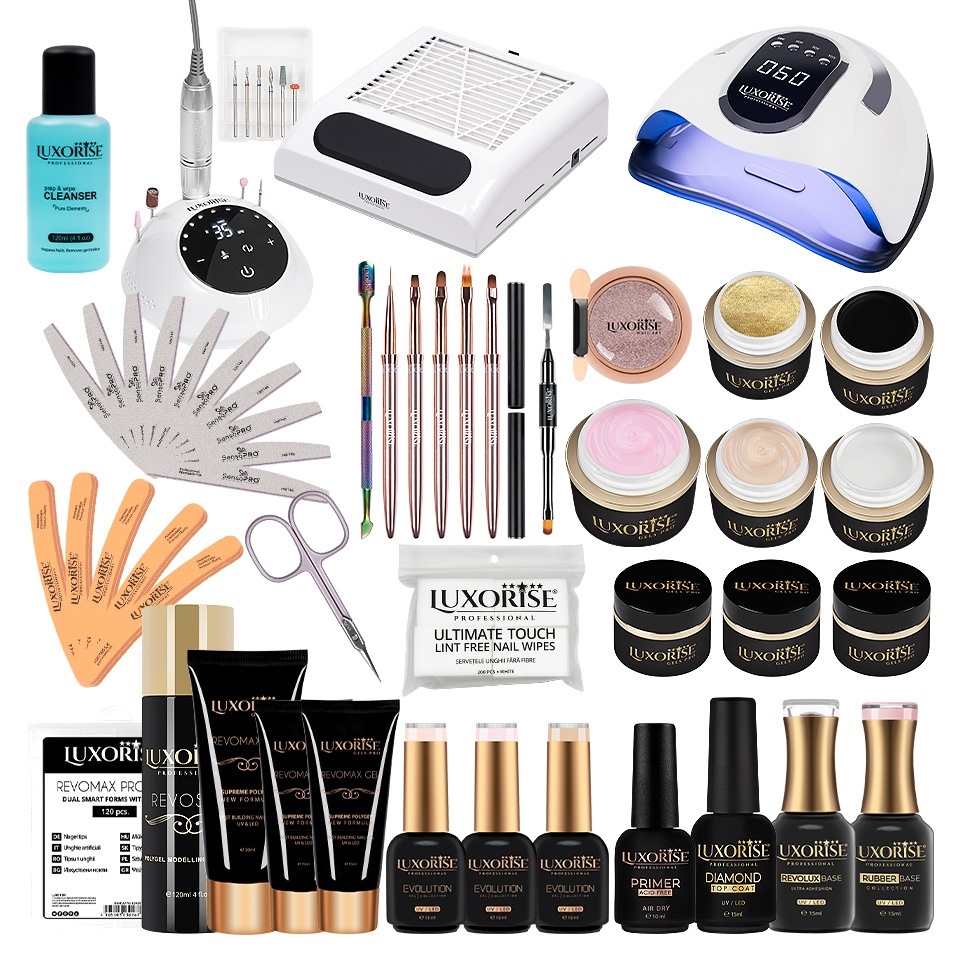 Kit Unghii False cu Gel & Polygel, Oja Semipermanenta PRO101