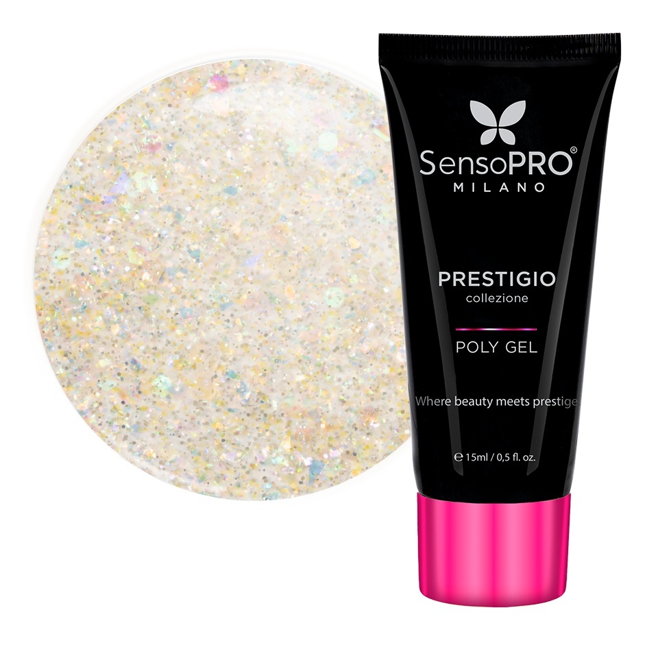 Polygel PRESTIGIO SensoPRO Milano - Gilded Glow, 15ml – Polygel - PRESTIGIO SensoPRO Milano