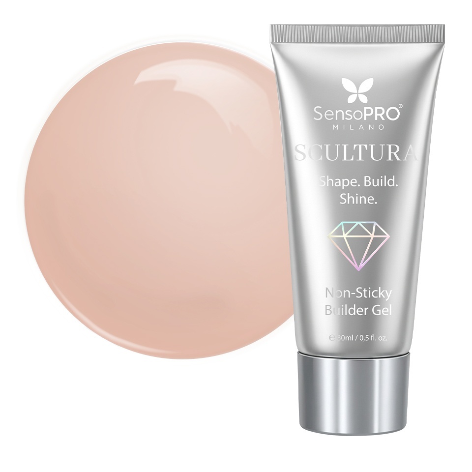 Gel de construcție SCULTURA Non Sticky SensoPRO Milano - Champagne Glow, 30ml