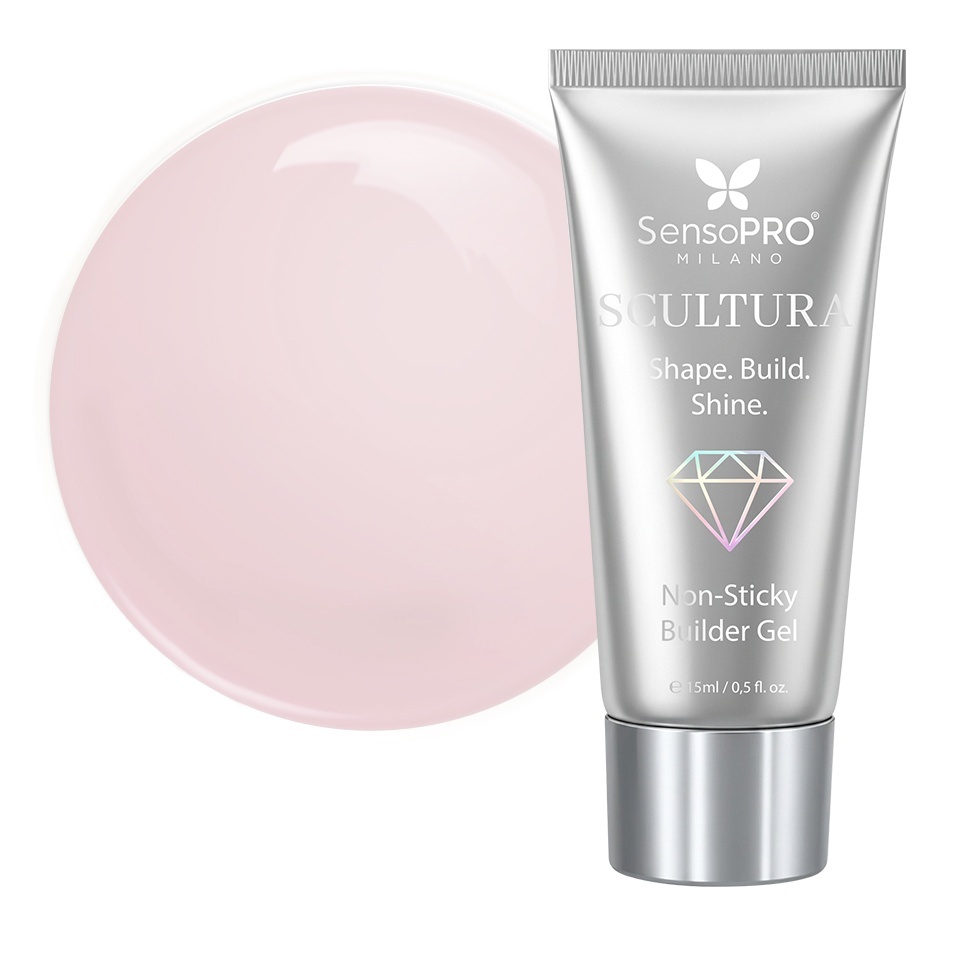 Gel de construcție SCULTURA Non Sticky SensoPRO Milano - Petal Veil, 15ml