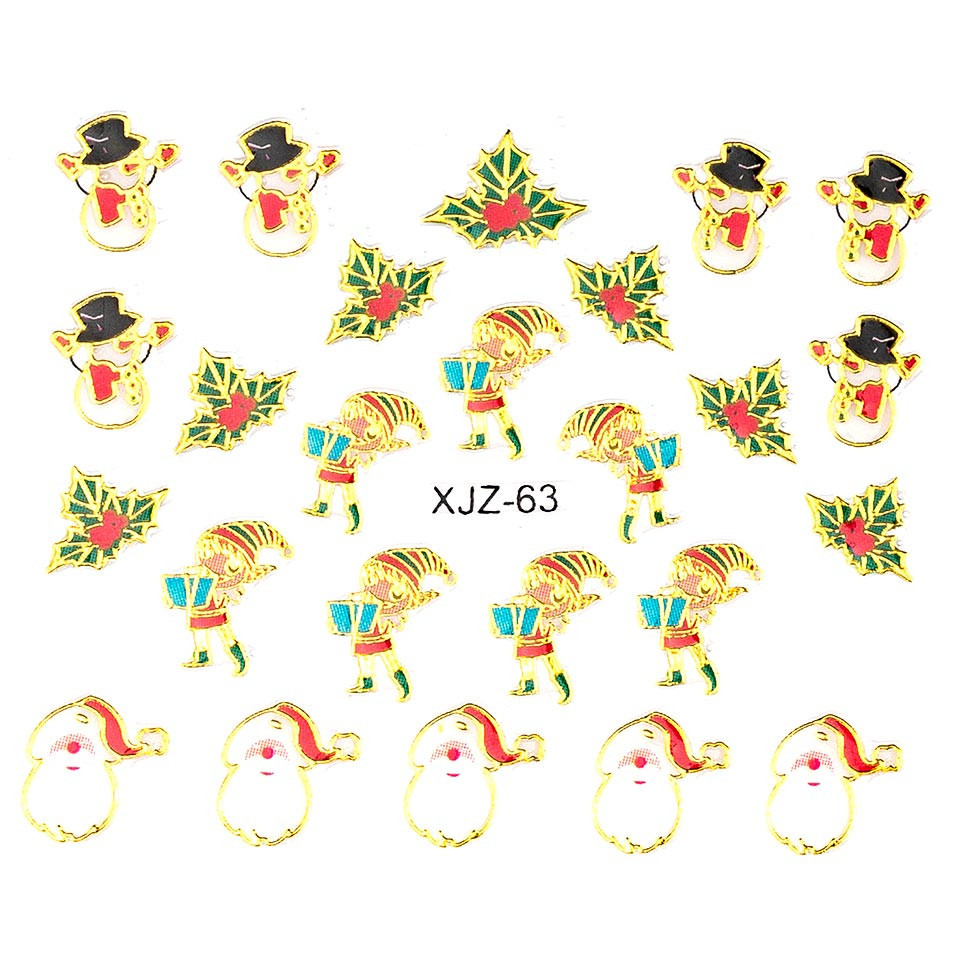Sticker 3D Unghii LUXORISE, Christmas Touch XJZ-63