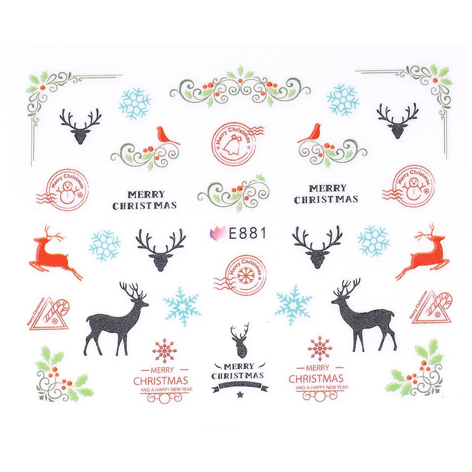 Sticker 3D Unghii LUXORISE, Winter Bliss E881 kitunghii.ro