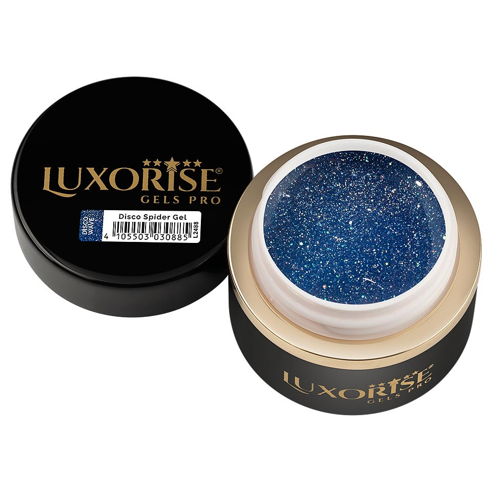 Disco Spider Gel LUXORISE, Light Blue - Disco Wave, 5ml