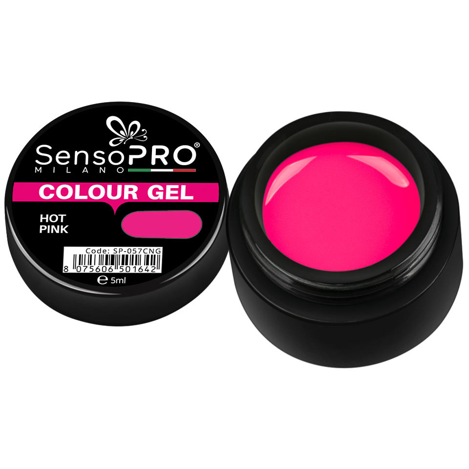 Gel UV Colorat Hot Pink 5ml, SensoPRO Milano kitunghii.ro imagine noua
