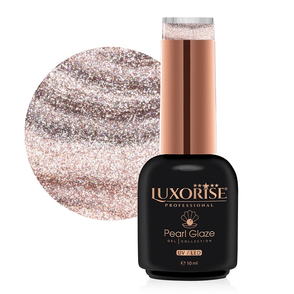 Oja Semipermanenta LUXORISE Pearl Glaze - Velvet Cocoa, 10ml