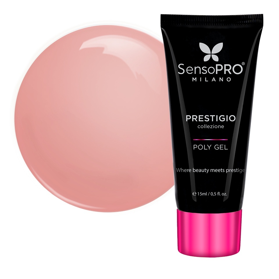 Polygel PRESTIGIO SensoPRO Milano - Coral Cuddle, 15ml – Polygel - PRESTIGIO SensoPRO Milano Portocaliu