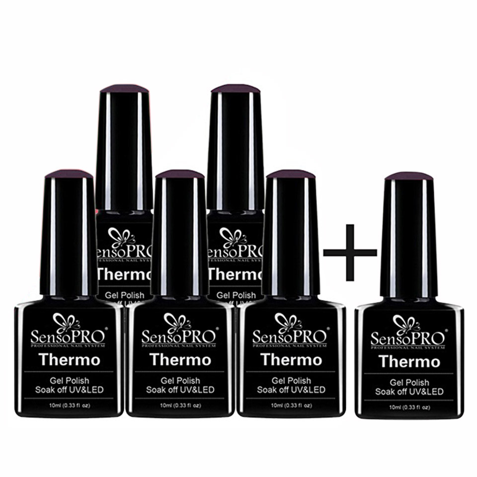 Set Oje Semipermanente SensoPRO Thermo 10 ml 5 + 1 Cadou