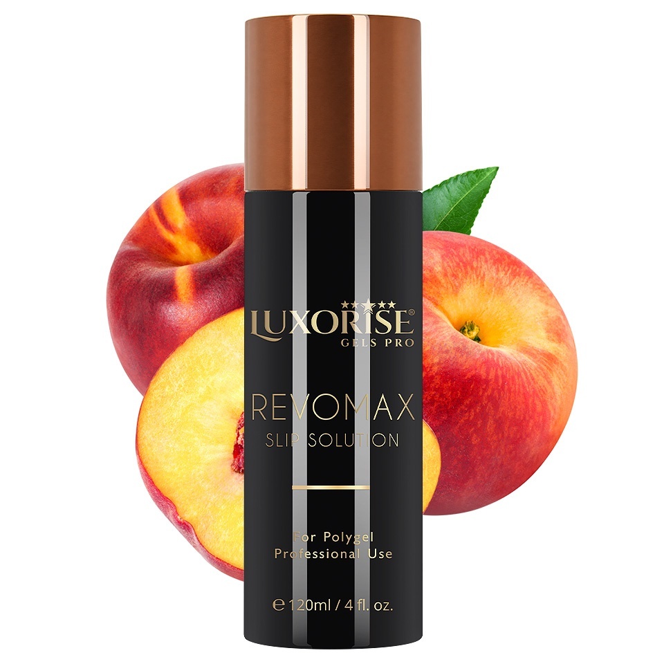 Solutie modelare Polygel RevomaxSlip LUXORISE, Peach 120ml – Cleanser / Dizolvant / Remover LUXORISE Nude