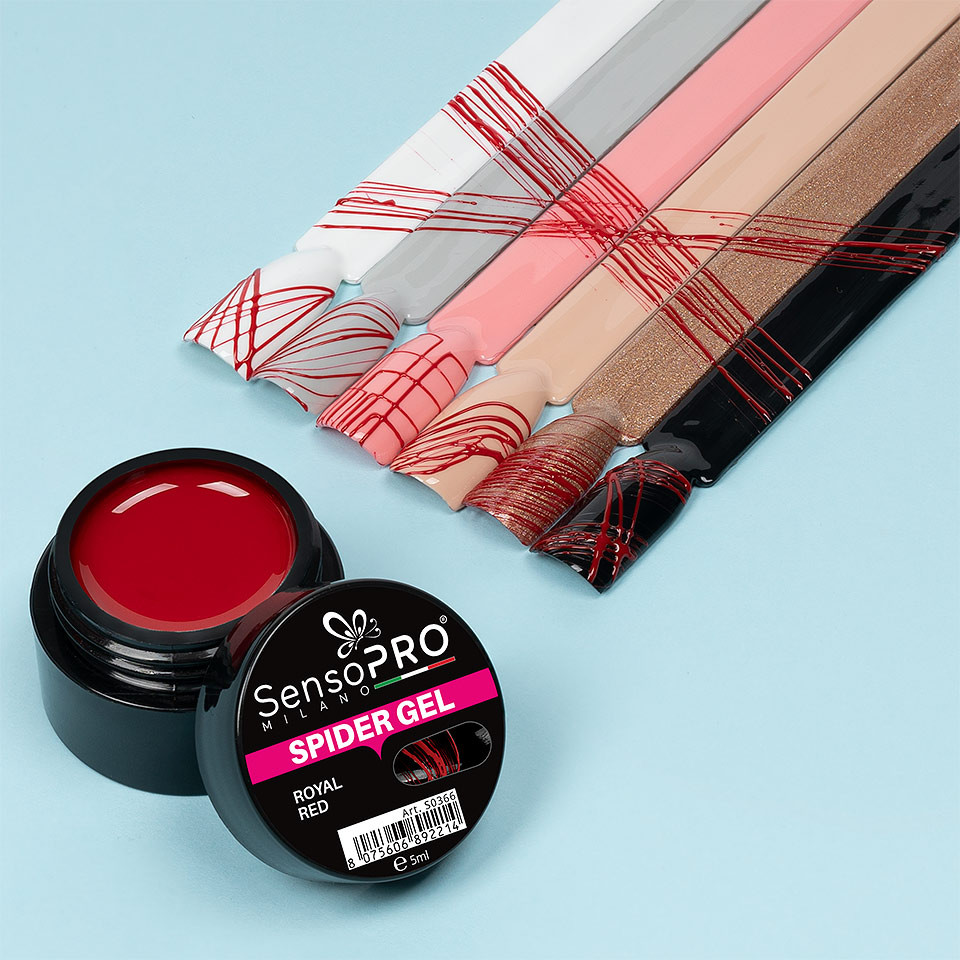 Spider Gel SensoPRO Milano Royal Red, 5 ml