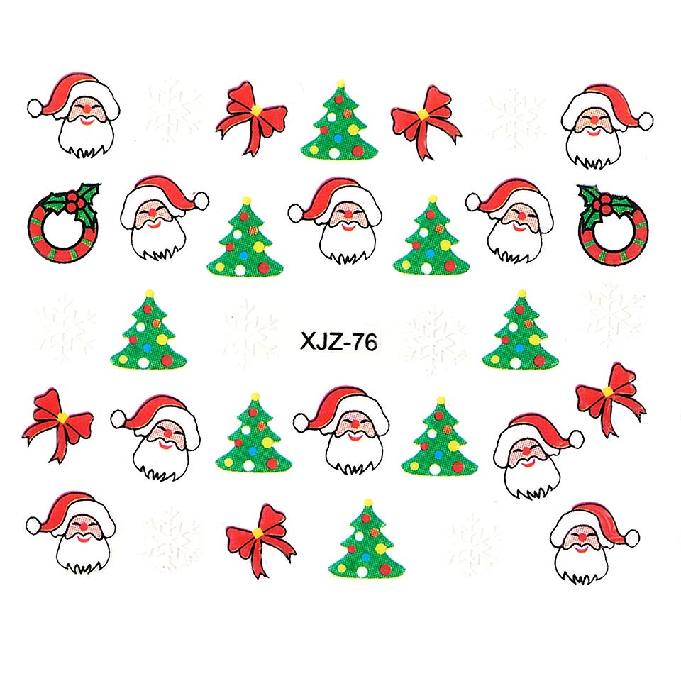 Sticker 3D Unghii LUXORISE, Christmas & Santa XJZ-76 kitunghii.ro imagine pret reduceri