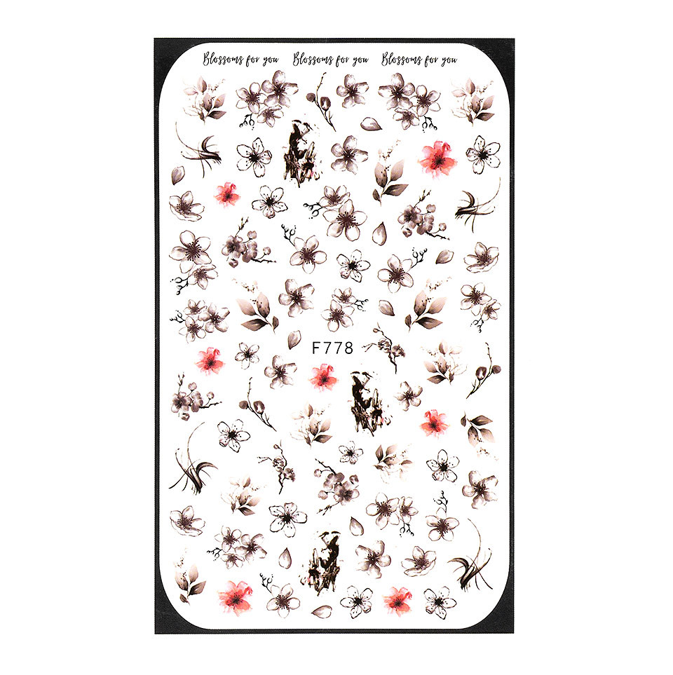 Abtibilduri unghii sensopro milano flower fantasy, model f778