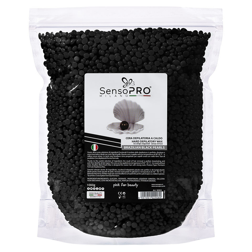 Ceara Epilat Granule SensoPRO Milano Black Pearls, 1000g 1000g imagine 2022