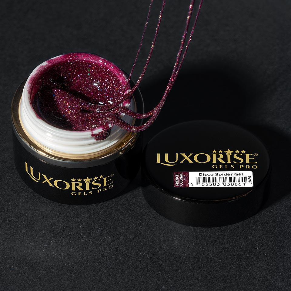 Disco Spider Gel LUXORISE, Dark Fuchsia - French Cognac, 5ml