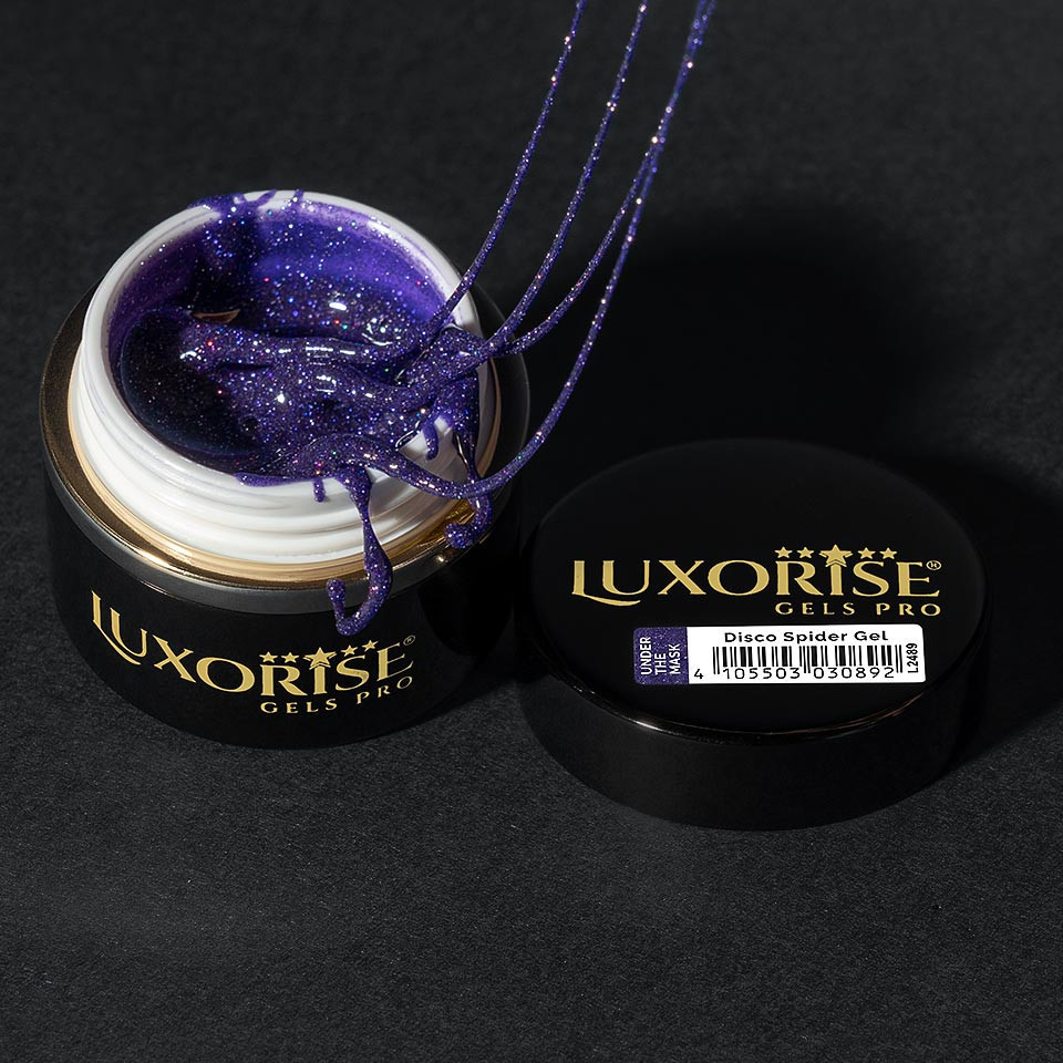 Disco Spider Gel LUXORISE, Violet - Under the Mask, 5ml