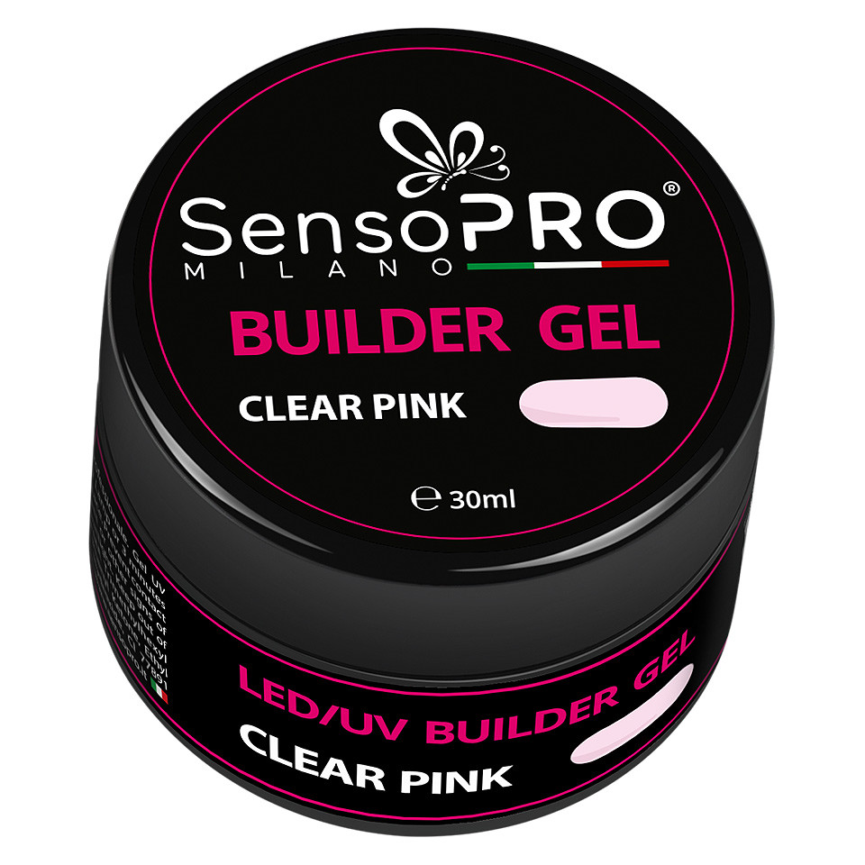 Gel Constructie Unghii SensoPRO Milano 30ml - Clear Pink