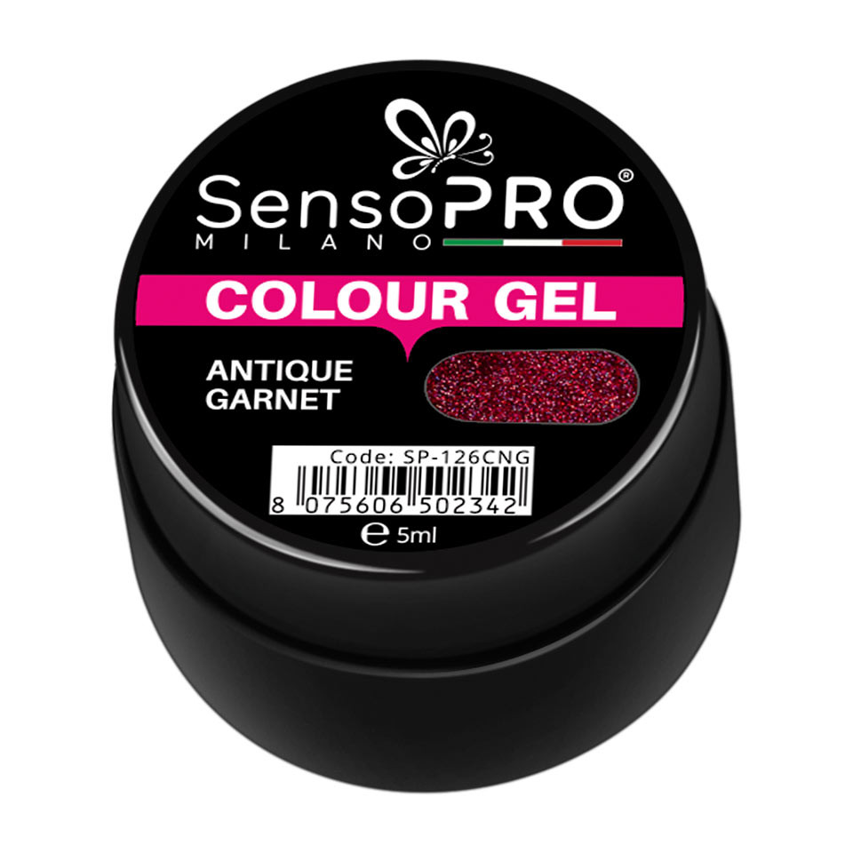 Gel UV Colorat Antique Garnet 5ml, SensoPRO Milano