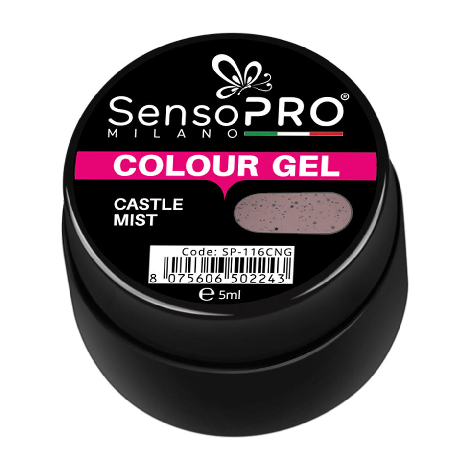 Gel UV Colorat Castle Mist 5ml, SensoPRO Milano