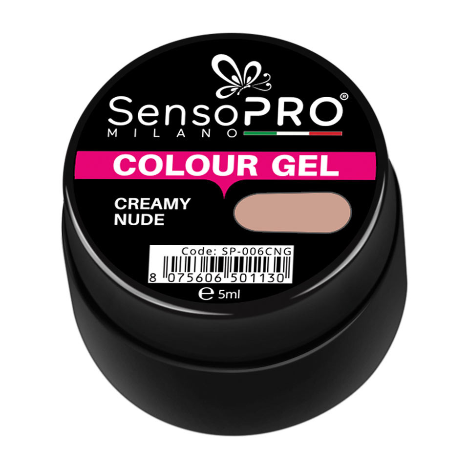 Gel UV Colorat Creamy Nude 5ml, SensoPRO Milano