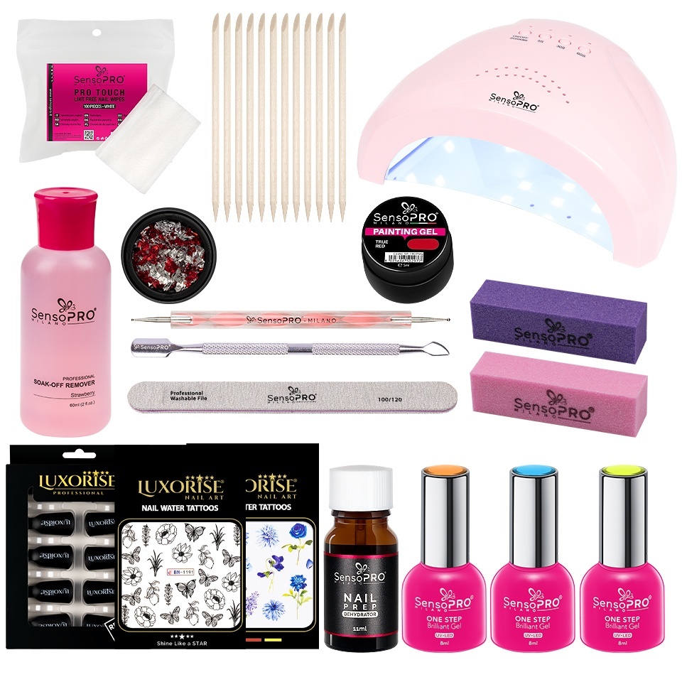 Kit Oja Semipermanenta One Step SensoPRO Milano Brilliant Artist Kit Oja Semipermanenta KitUnghii