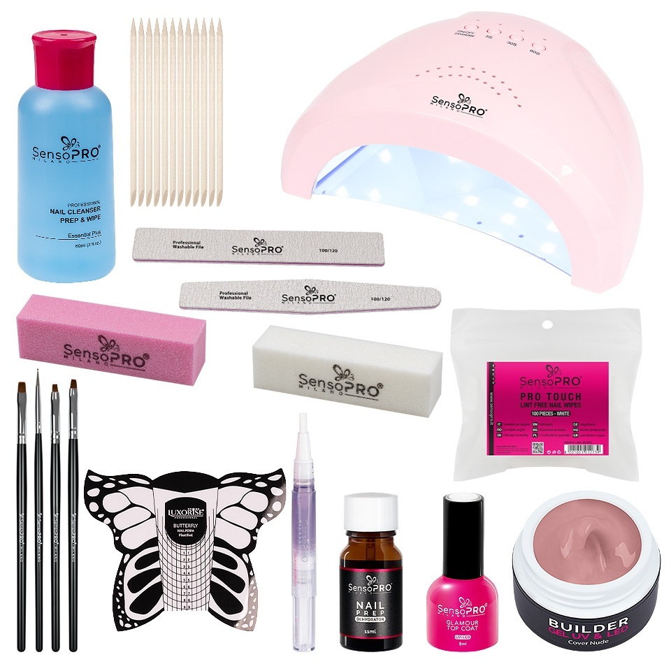 Kit Unghii Gel SensoPRO Milano Easy Home Nails + Lampa UV / LED Kit Unghii Gel KitUnghii