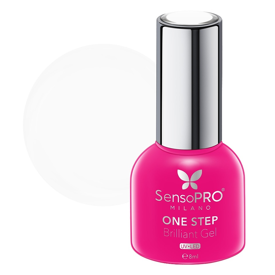 Oja Semipermanenta One Step Brilliant Gel SensoPRO Milano 8ml, Charming White #01