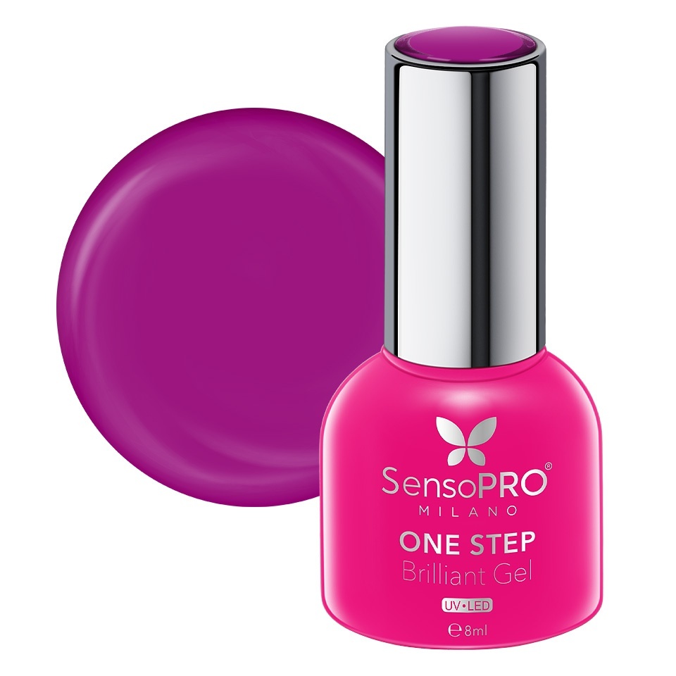 Oja Semipermanenta One Step Brilliant Gel SensoPRO Milano 8ml, Imperial Fuchsia #63
