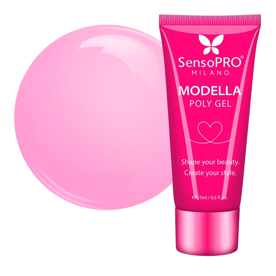 Polygel MODELLA SensoPRO Milano – Soft Pink, 15ml Polygel - MODELLA kitunghii.ro