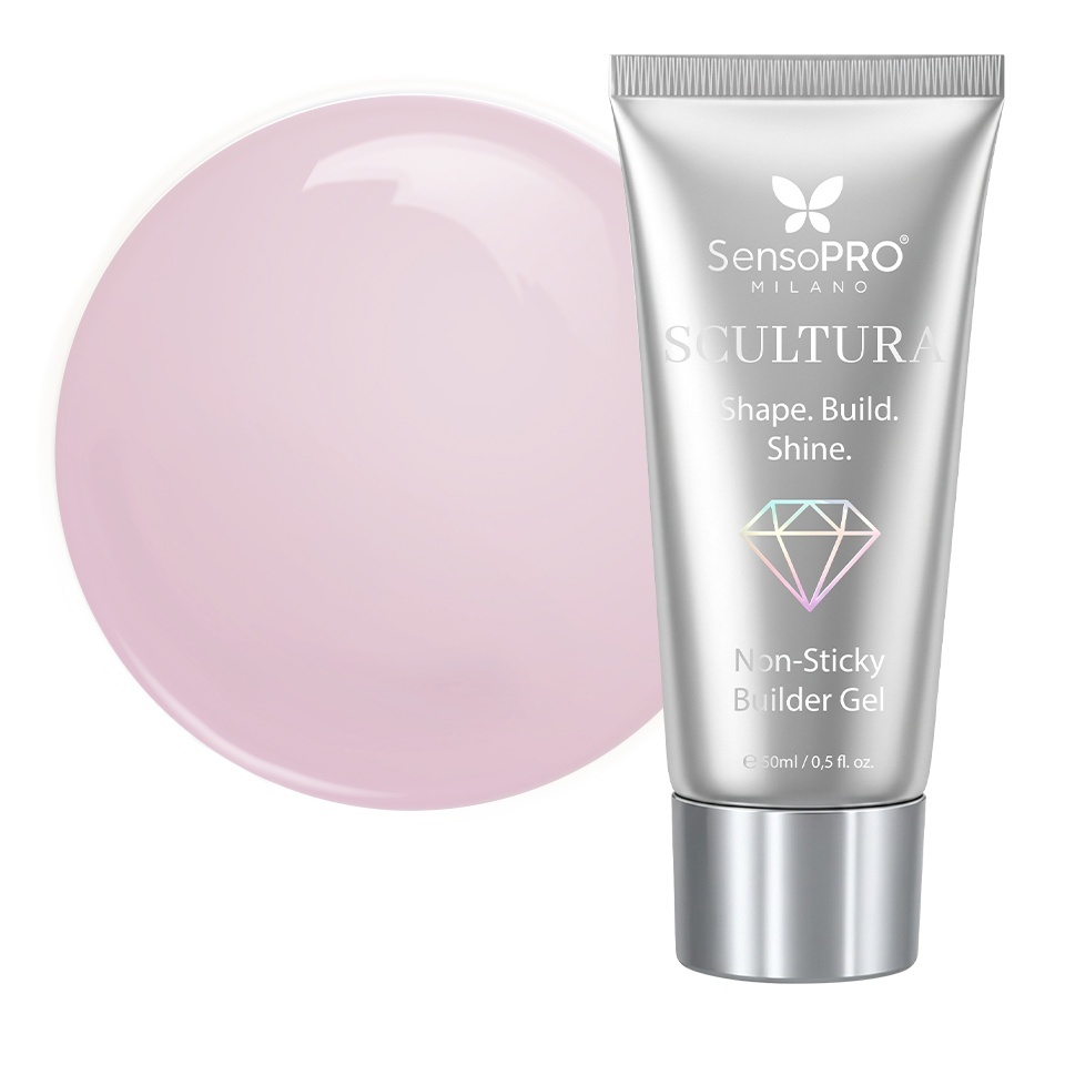 Polygel SCULTURA Non Sticky SensoPRO Milano - Rose Veil, 50ml – Polygel - SCULTURA SensoPRO Milano Roz
