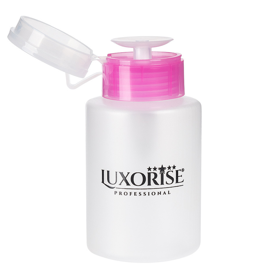 Recipient cu Pompita pentru Lichide Adjuvante LUXORISE – 200 ml, roz kitunghii.ro Accesorii Manichiura