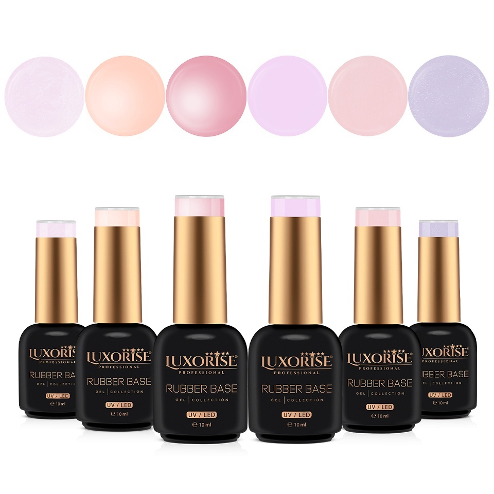 Set 6 Rubber Base 10ml LUXORISE, Princess Charm